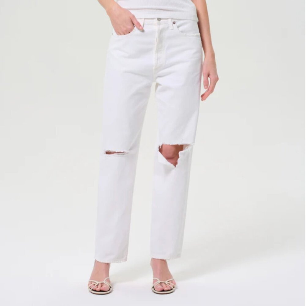AGOLDE 90's Mid Rise Straight in Cloudburst (size 28)